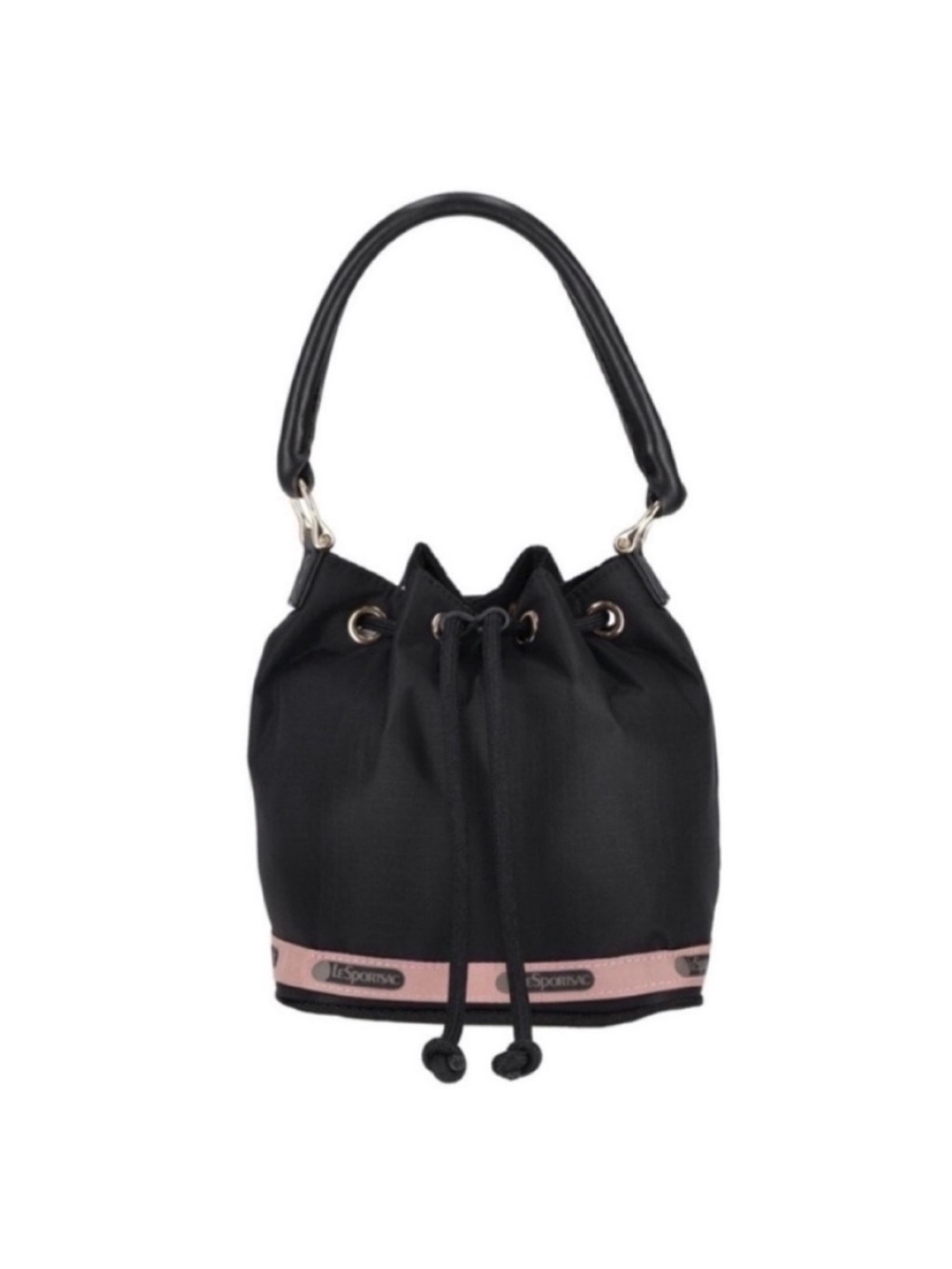 LeSportsac Atelier SMALL DRAWSTRING BAG Black and Pink Bag